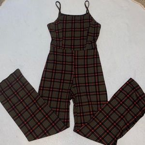 Brand: one by one, size: m, plaid jumpsuit